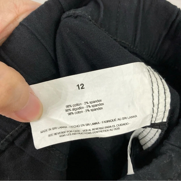 New Gloria Vanderbilt Black Straight Leg High Rise Pull-on Pants size 12 - Picture 2 of 8